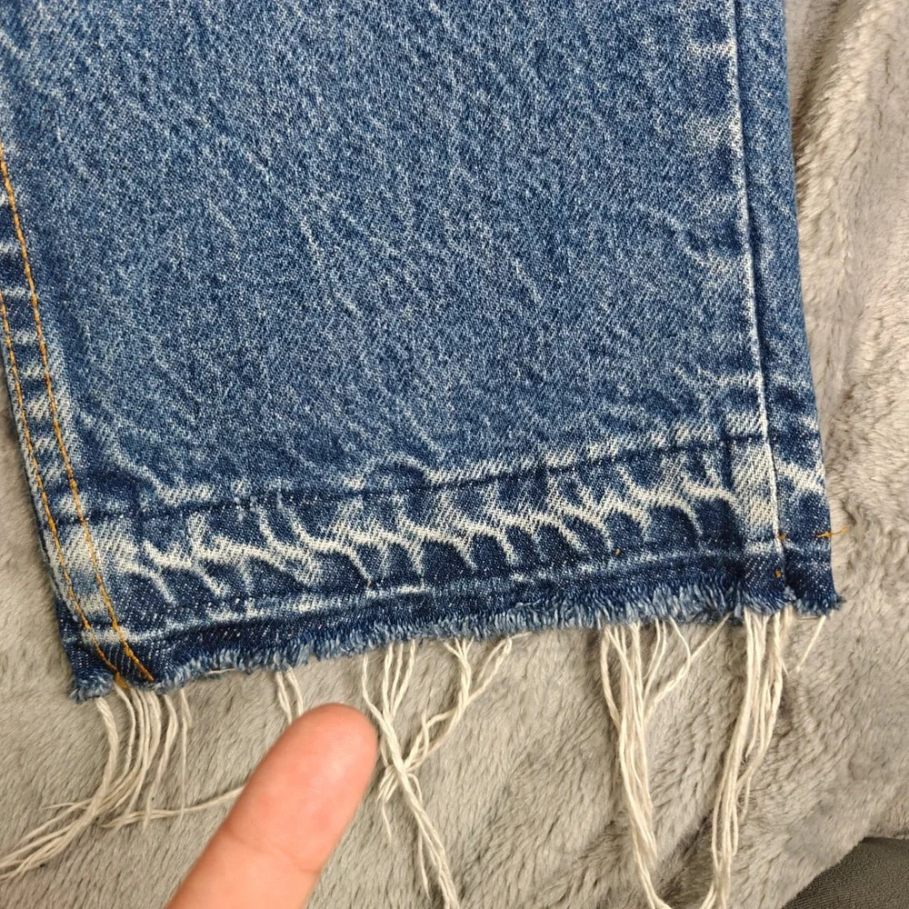 VTG Levis 505 Orange Tab 80s 90s 34x30 Straight Leg Jean Made in USA Distressed